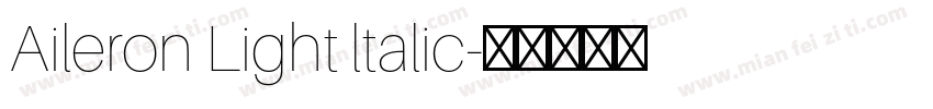 Aileron Light ltalic字体转换